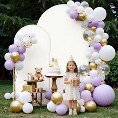 Uimoso Wedding Arch Backdrop Stand 7.2 ft 6 ft Set of 2 Metal Frame with Cover