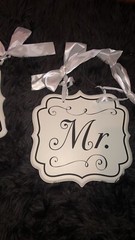 Set Of 2 Mr And Mrs Hanging Plaques