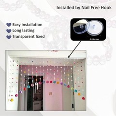 Crystal Beaded Curtain, Multicolor Hanging Door Decoration with Acrylic Balls, R