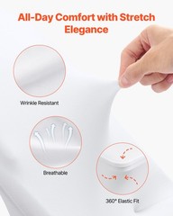 VEVOR 150PCS White Stretch Spandex Folding Chair Covers for Wedding Party Dining