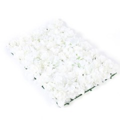 Durable Flower Wall with Milky White Simulated Flowers, Waterproof,