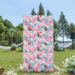 12xArtificial Flower Wall Floral Panel 60x40cm for Wedding Party Backdrop Deco