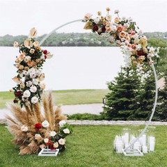 Extra Large Round Wedding Arch Elegant Photo Backdrop Stand Metal Garden Trellis