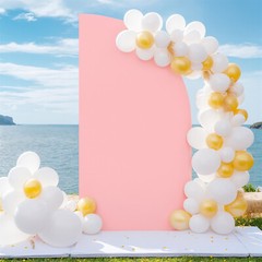 Backdrop Stand Set,Half Moon Shape Elastic Scalability Arch Backdrop Stand Cover