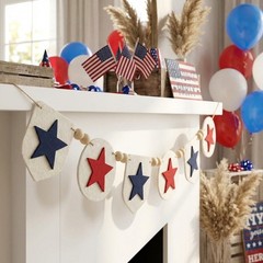 Felt Festive Banner for National Celebration Day Decorations Red 10 10cm