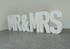 Lettering “Mr & Mrs” Letters 50-99cm Engagement Wedding Decoration Styrofoam