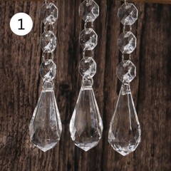 10x Acrylic Crystal Beads Pendant Prism Garland Hanging Chandelier Light Decor