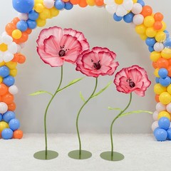 Artificial Corn Poppy Flower For Wedding Decoration Party Banquet Background