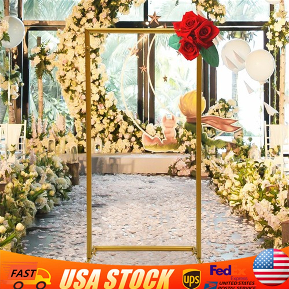 1m Metal Wedding Arch Stand Backdrop Flower Frame Garden Party Ballon Prop Decor