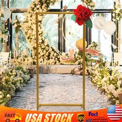 1m Metal Wedding Arch Stand Backdrop Flower Frame Garden Party Ballon Prop Decor