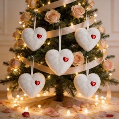 Love Hanging for Decor Soft Plush Fabric Heart-shaped Design Lightweight Charm