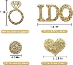 Gold Wedding Confetti Engagement Party Decorations Bridal Shower Confetti