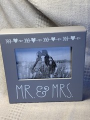 Mr & Mrs Picture Frame Wedding Photo 8 X 8 X 1.5″ NEW *