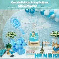 Lenwen 1000 Pcs Long Balloons Bulk 260 Latex Twisting Balloons Decoration for…