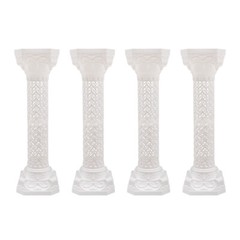 4pcs Roman Column Wedding Roman Pillar Flowerpot Stand Event Party Decor 27*88cm