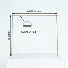 BalsaCircle 42-Inch Tall Gold Adjustable Over The Table Rod Stand B3320,