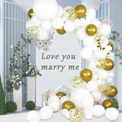 ASIYUHY White Balloons 100 Pack 12 Inch White Latex Party Balloons with 2 Rol…