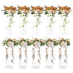 VEVOR 10PCS 23.6inch Tall Wedding Column Flower Stand Display Rack Acrylic