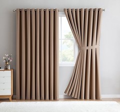 Warm Home Designs Extra Large 2 Taupe Wall to Wall Curtains 108″ x 108″ Each …