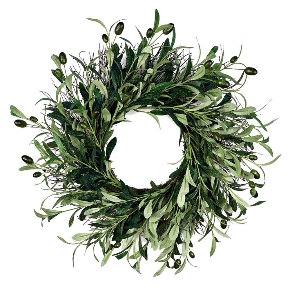 Olive Branch Wreath Artificial Wall Wedding Party Decor Farmhouse Olive garland