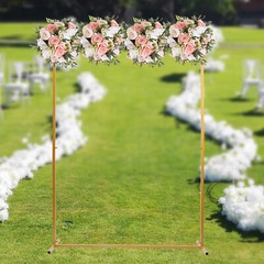 Wedding Arch Metal Rectangle Backdrop Stand Flower Balloon Frame Event 2m*1.5m