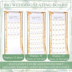 Wedding Seating Chart 76″x24″ Linen Fabric Reception Sign | Find Your Seat Bo…
