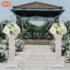 4 Pcs Wedding Roman Column Statue Artistic Landscaping Pillar Flowerpot Holder