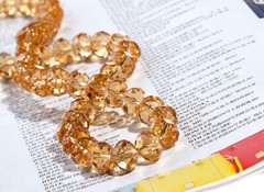 200Pcs Flat Round Faceted Crystal Beads Wheel Glass Beads Diy Loose Spacer 6mm