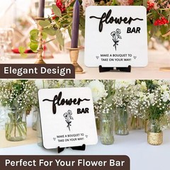 Wooden Flower Bar Sign Bridal Shower Decor – Bloom Bar Sign Wedding Accessori…