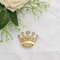2 in Metal Rhinestones Crown Brooch Chair SASH PIN Party Events Decorations