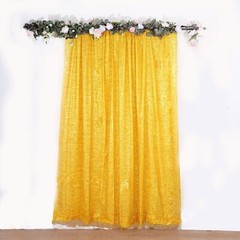 8×8 feet Metallic Fringe Polyester Backdrop CURTAIN Panel Party Events Supplies