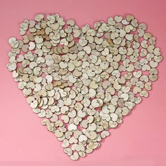 Lystaii 400pcs Rustic Wooden Love Heart Wedding Table Scatter Decoration