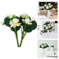 2 Pcs Artificial Plants Water Lily Flowers Simulation Lotus Decoration Bride