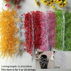 Acrylic Crystal Bead Flower Branch String Bridal Headdress Wedding Props Craft