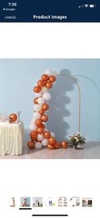 6.6FT x 3.3FT Gold Metal Arch Backdrop Stand Frame for Wedding, Christmas, Party