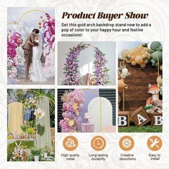 7.2FT, 6.6FT, 6FT Arch Backdrop Stand for Wedding Ceremony Birthday Party Garden