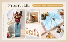24 Pcs Boho Dried Flower Bouquet Mini Wedding Handmade Dry Flowers