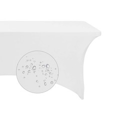 Spandex 4ft Waterproof Table Cover for Party,Wedding, Banquet, and Events(Whi…