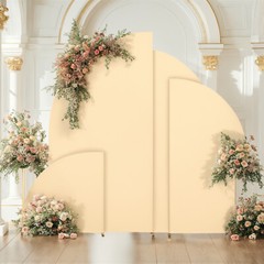 Backdrop Stand Set,Half Moon Shape Elastic Scalability Arch Backdrop Stand Cover