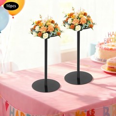 Black 10Pcs Wedding Flower Stands 40cm Flower Stand Wedding Table Centerpieces