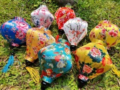 Vietnam Silk Lanterns 22cm for Wedding Party Decoration Restaurant Garden -Set 8