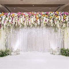 4 Post 10FTx10FT DIY Adjustable Party Wedding Backdrop Stand Canopy Tent Chuppah