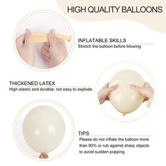 RUBFAC 129pcs Ivory white Balloons Different Sizes 18 12 10 5 Inch Latex Ball…