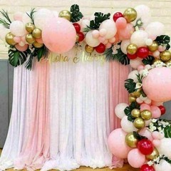 6/10/20 ft Adjustable Wedding Backdrop Stand Background Curtain Pipe Stage White