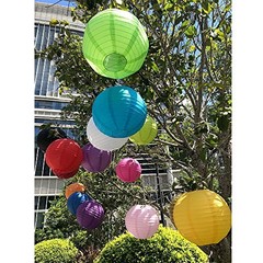10Pcs White Paper Lanterns Decorative Chinese/Japanese 4、6、8、10、12 Inch Whtie