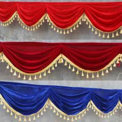 2 Meter Velvet Tassel Swag Drape Panel Wedding Stage Background Party Decor