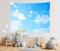 Light Blue Sky Tapestry 176×118 Inch for Bedroom Living Room Decor