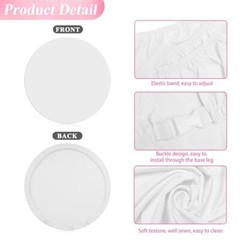 7.2FT Round Backdrop Cover Round Arch Covers with Buckles Polyster 7.2ft White