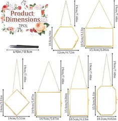 6 Pcs Pred-Flower Glass-Picture Fres, Pred-Flower-Fres with