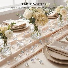 500PCS Diamond Decorations, Mini Clear Fake Diamonds Vase Fillers | Acrylic Crys